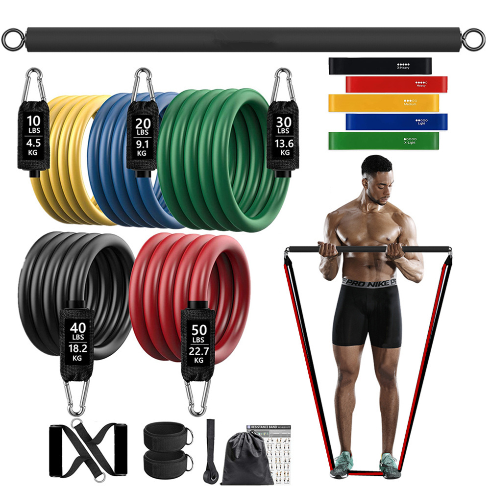 Home Gym Routine - 150lb اللياقة البدنية الغنيمة المقاومة شريط
