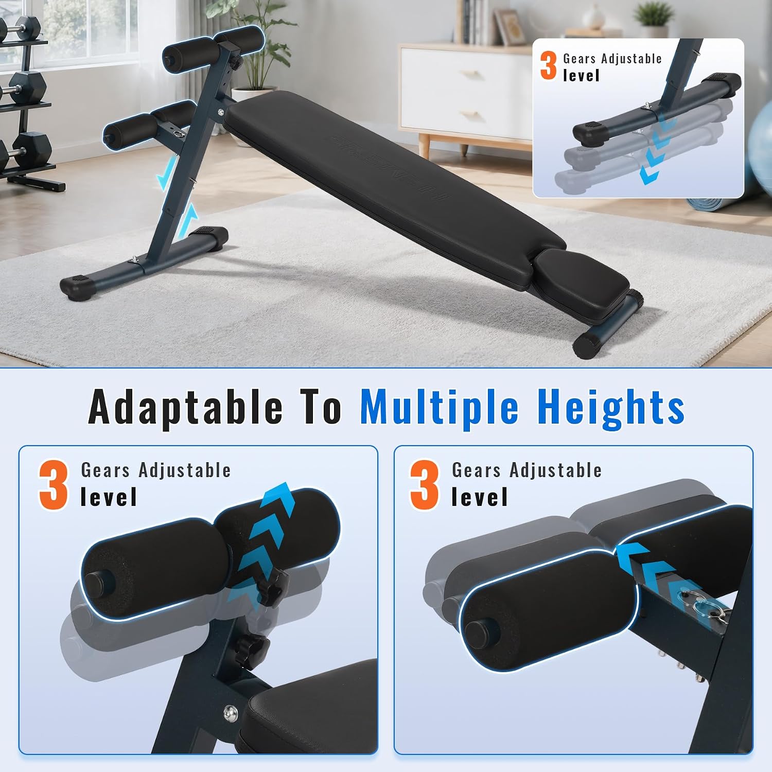 مقعد تمارين البطن قابل للتعديل - مراجعة Home Gym Equipment Set وسعره